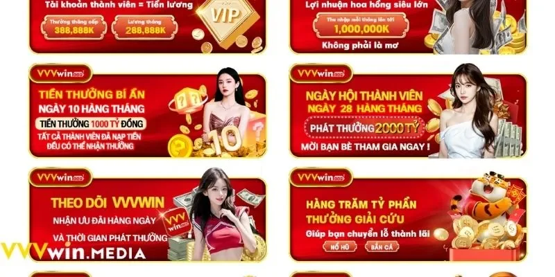 Tham gia VVVWIN mỗi ngày, nhận thưởng lớn và hoàn trả cao