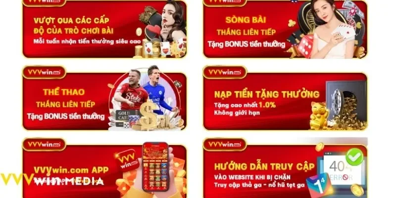 Ưu đãi VVVWIN đa dạng, quà tặng giá trị chờ bạn nhận