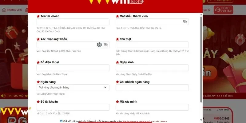 Đăng ký VVVWIN dễ dàng – an toàn tuyệt đối cho mọi thành viên